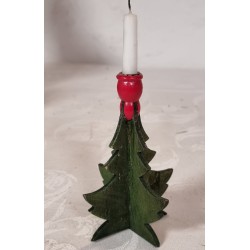 Swedish Christmas tree/wood with 1 candle holder, h: 13 cm.