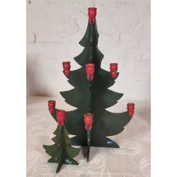 Swedish Christmas tree/wood with 1 candle holder, h: 13 cm.