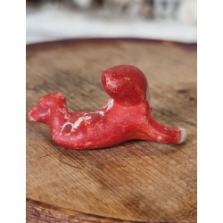 Antique bisquit elf, laying, h: 2,5 cm.