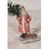 Antique Santa with a sledge, candycontainer, h: 14,5 cm (Santa)
