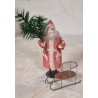 Antique Santa with a sledge, candycontainer, h: 14,5 cm (Santa)