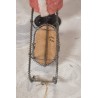 Antique Santa with a sledge, candycontainer, h: 14,5 cm (Santa)