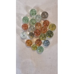 Collection of old glass ornaments from Lauscha, h: 2 cm.