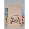 Gammel reklame julekalender og julepose fra Brugsen, mål: 21,5x21,5 + 24x15,5 cm.