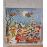 Gammel reklame julekalender og julepose fra Brugsen, mål: 21,5x21,5 + 24x15,5 cm.