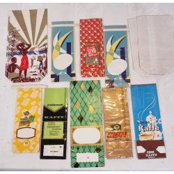 11 old unused coffee bags.