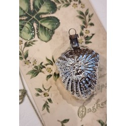 Old glass ornament, butterfly, h: 6 cm.