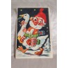 Old postcard, Santa on a goose, size: 14 x 9 cm.