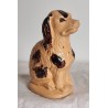 Gammelt lertøj, sparebøsse, hund, h: 13 cm.