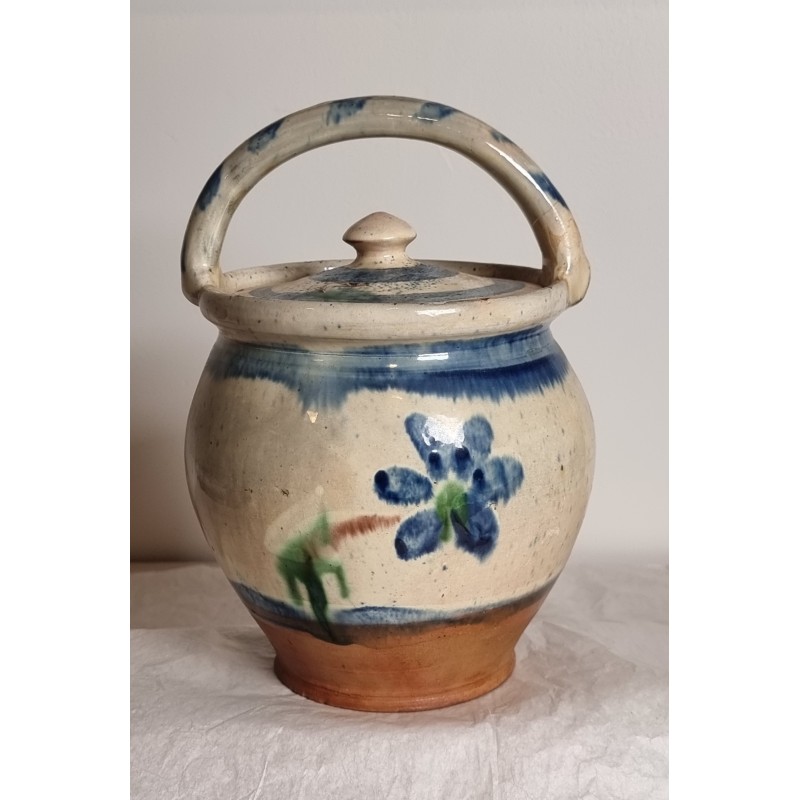 Gammelt lertøj, barselspotte, h: 25 cm.