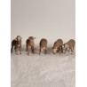 Antique sheep with "tuchstaub" surface, h:  4,5 - 5,5 cm (5x).