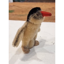 Small, old Steiff pinguin, h: 9 cm.