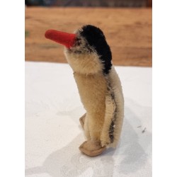 Small, old Steiff pinguin, h: 9 cm.