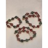 Old glass ornaments, garlands, colored, l: 40 + 40 + 27 cm. (3x)