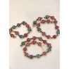 Old glass ornaments, garlands, colored, l: 40 + 40 + 27 cm. (3x)