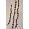 Old glass ornaments, garlands, colored, l: 40 + 40 + 27 cm. (3x)