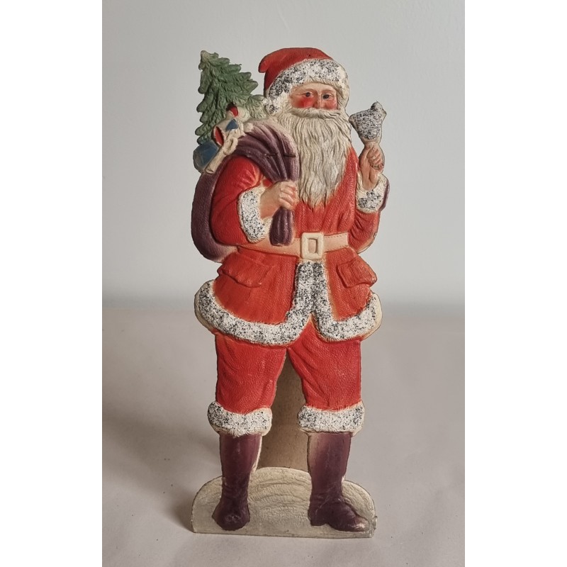 Antique Santa in cardboard, h: 25 cm.