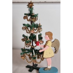 Papir juletræ med engle,...