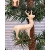 Antique Lauscha ornament, deer on clip, h: 6,5 cm.