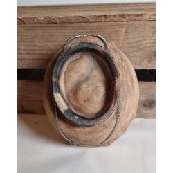 Antique pottery, pudding form, bird, size: 18 x 9 cm.