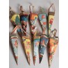 10 old candycontainer in cardboard, elves, angels and more, h: 14 cm (without hanger).