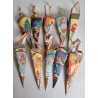 10 old candycontainer in cardboard, elves, angels and more, h: 14 cm (without hanger).