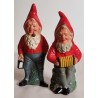 2 tall Gräfenroda ceramic elves/gnomes, h: 25 - 26 cm.