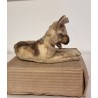 Old Steiff animal, German shepherd dog, size: 15 x 25 cm.