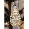 Antique glass ornament, christmas tree with Santas head, h: 7,5 cm.