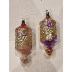 Antique glass ornament, the lantern, h: 11,5 cm.