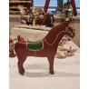 Old prison horse, red- brown and  green, h: 20 cm.