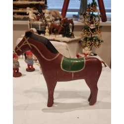 Old prison horse, red- brown and  green, h: 20 cm.