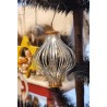 6 old foil lanterns from Lauscha, grey/silver, h: 8 cm. (box incl.)