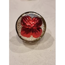 Old glass ornament, flower bud, h: 5,5 cm.
