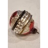 Old glass ornament, flower bud, h: 5,5 cm.