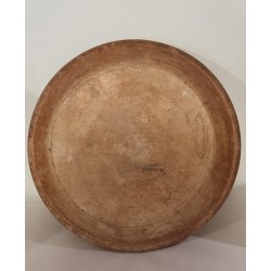 Antique pottery, pancake plate with a swan, Ø: 30 cm.