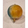 Antique glass ornament with gelatine, h: 5,5 cm.