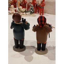 2 old Stritzelkinder from Dresden, h: 15 cm (2x).