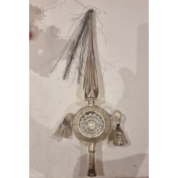 Antique tree top with wire and bells, h: 29 cm.