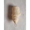 Antique glass ornament, Santa with "snow", h: 7,5 cm.