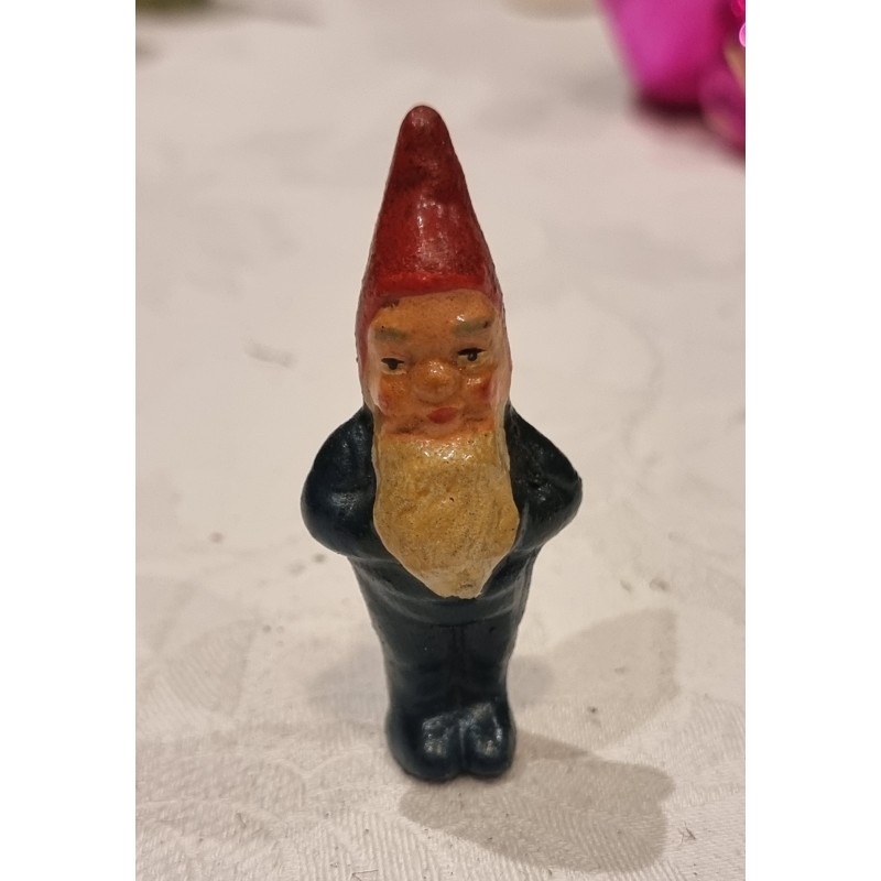 Old ceramic elf, small, h: 6,5 cm.