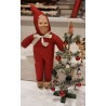 Gammel nisse med papmachè hoved, h: 33 cm.