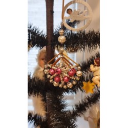 Gammelt glasperlepynt/Gablonz, h: 10 cm.