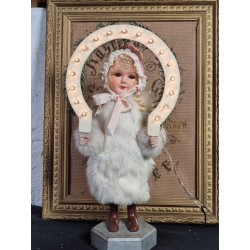 Antique Lichter angel/Lichterengel from Erzgebirge, h: 42 cm.