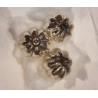 Antique glass ornaments, silver pumpkin, h: 5 cm.
