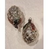 Antique glass ornament, berry with leaves, h: 6 cm.