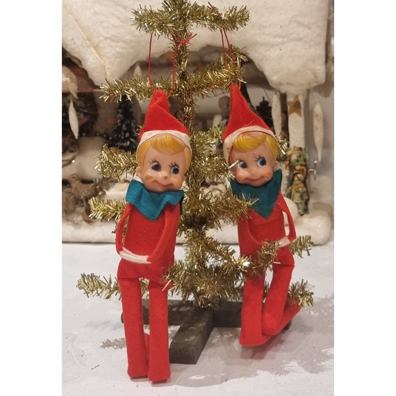 2 old unused Daells varehus elves, h: 22 cm (2x)