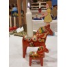 Small old swedish Dalar horse, h: 7,5 cm.