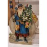Antique scrap, Santa, h: 22 cm.