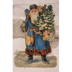 Antique scrap, Santa, h: 22 cm.